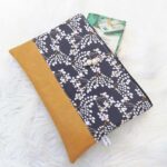 Grande pochette plate bi-matière