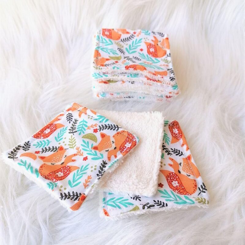 Lingettes lavables renard roux
