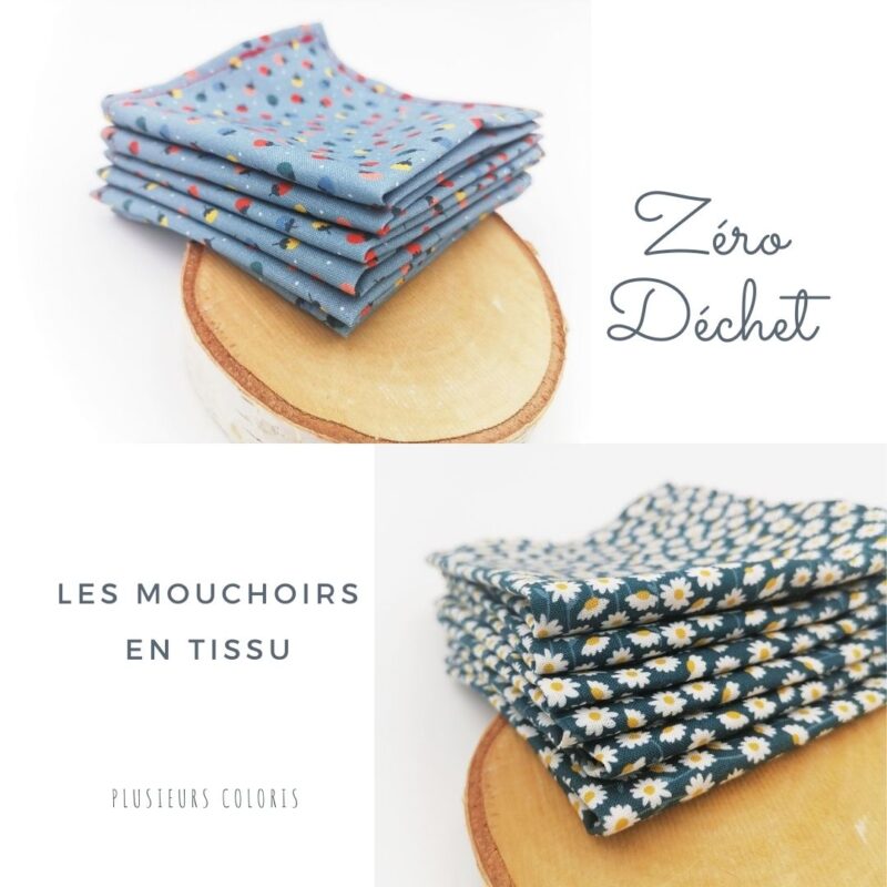 Mouchoirs en tissu lavables et réutilisables