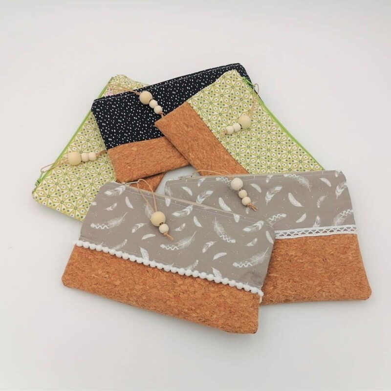 Trousse liège et coton Motifs variés
