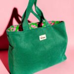 Grand sac cabas velours femme