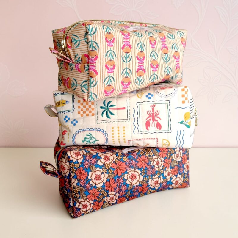 trousse de toilette matelassée tendance femme fait main Fil'Otablo