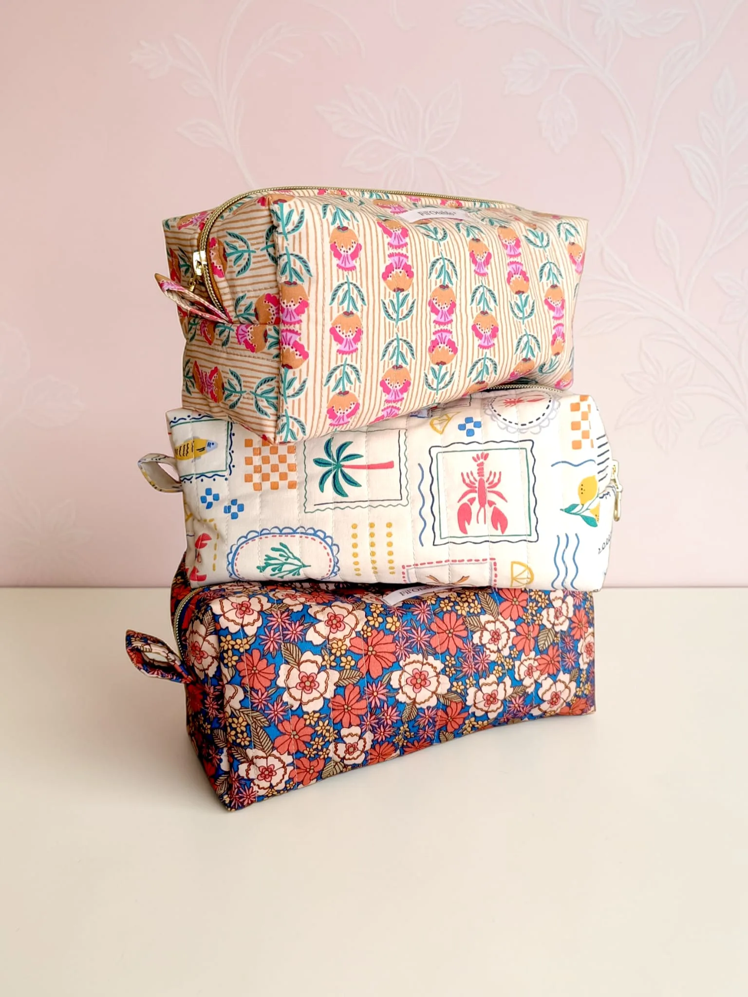 trousse de toilette matelassée femme fait main Fil'Otablo