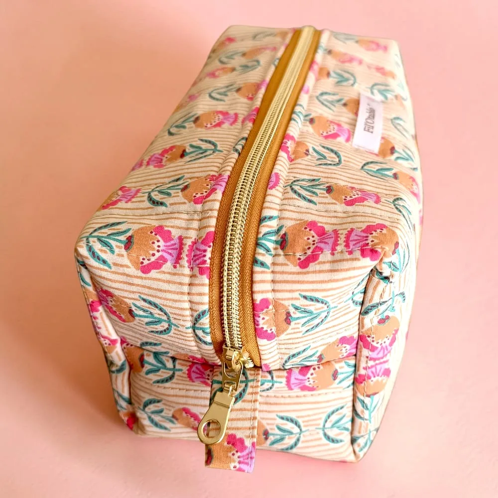 trousse de toilette voyage pour femme motif floral