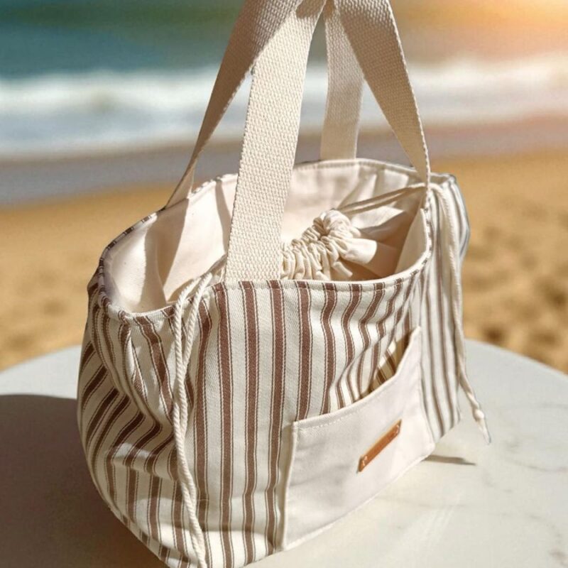 petit sac de plage beige Fil'Otablo