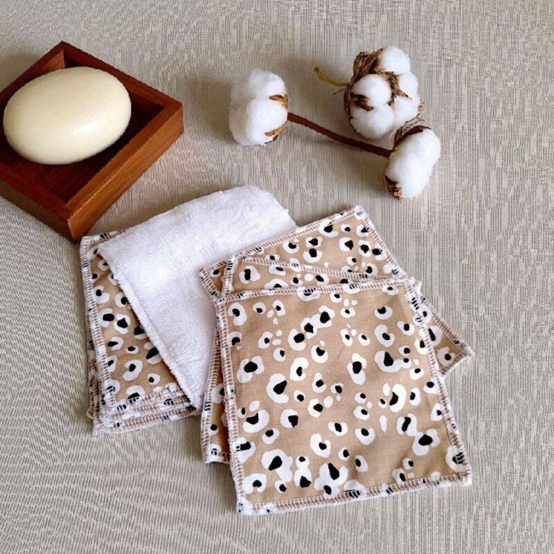 lingettes en coton reutilisables