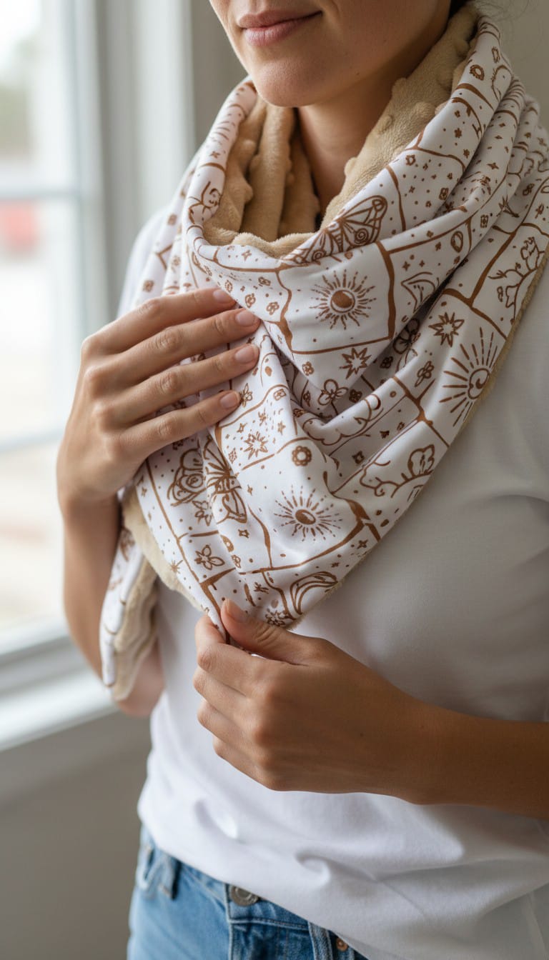 cheche femme tendance motif boheme doux