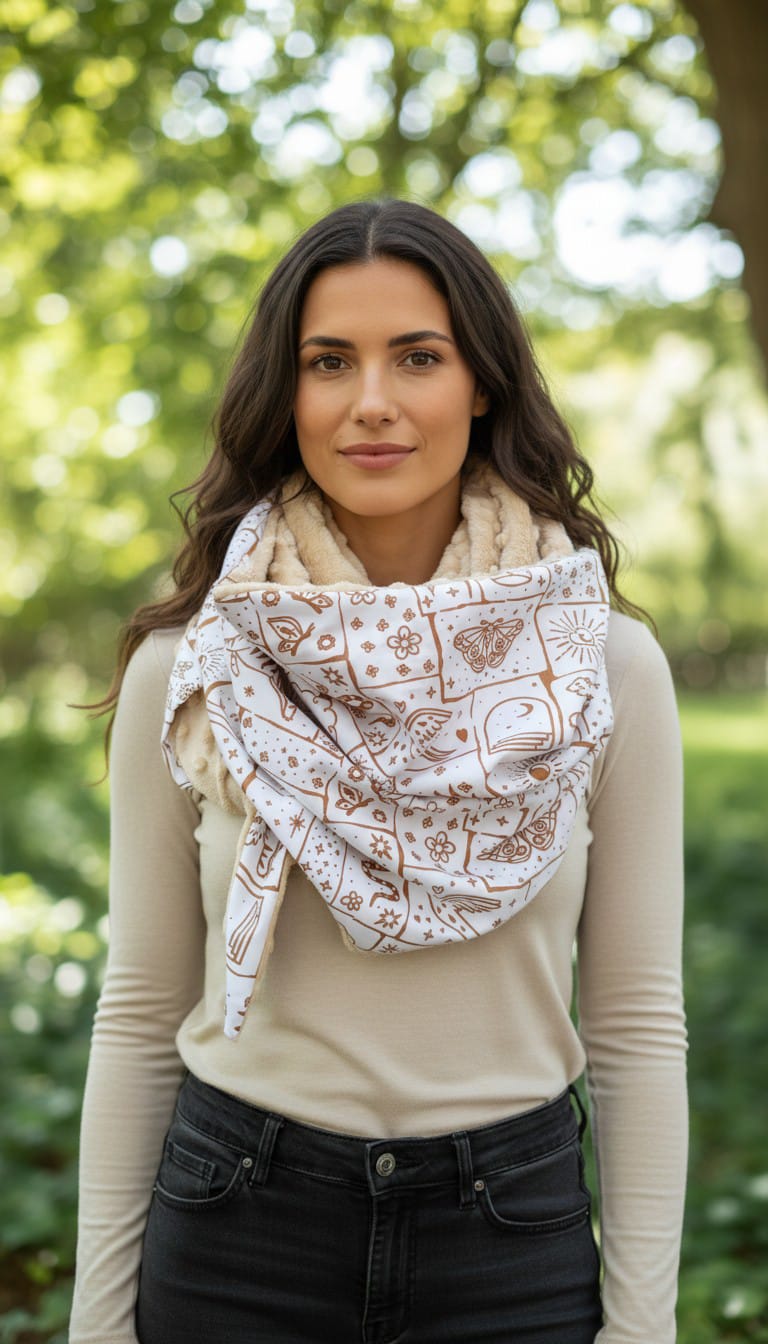 cheche femme tendance écru