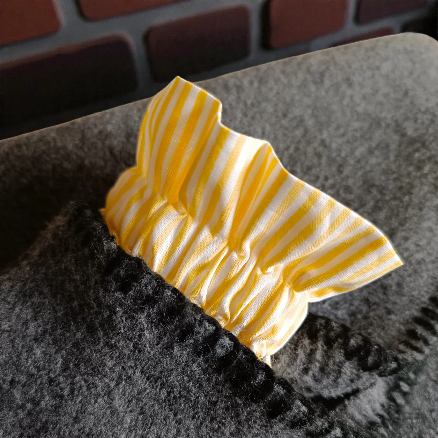manchettes amovibles femme tendance rayures jaunes