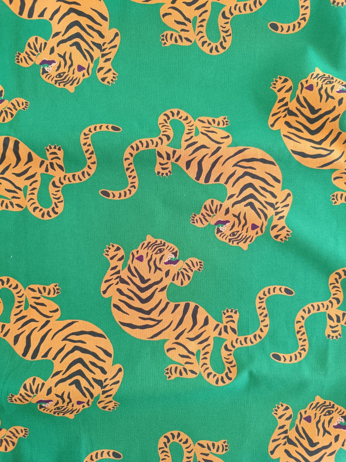 foulard cheveux femme bandana tigres verts