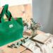 Entretenir un sac en velours côtelé : cabas vert basilic Fil'Otablo